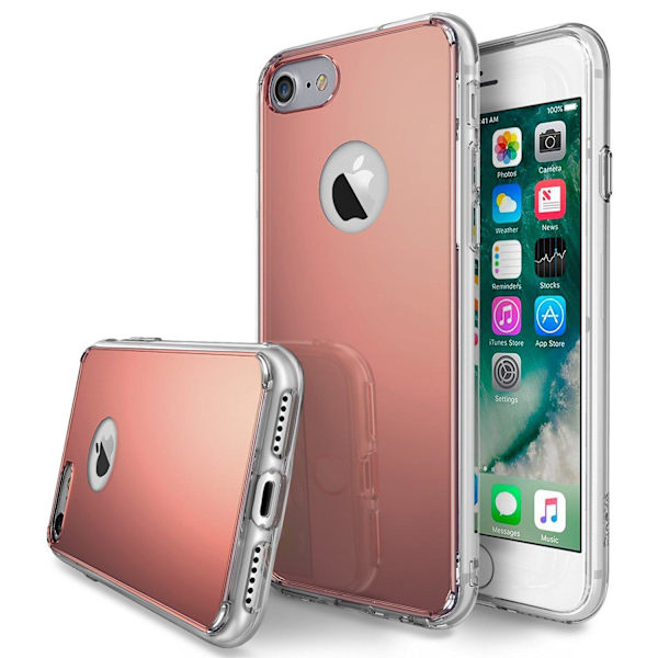 RINGKE Fusion Mirror skal till iPhone 8 - Rose Gold