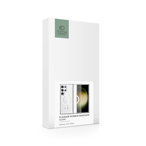 Tech-Protect Mobilskal till Galaxy S24 Ultra Magsafe Flexair Hybrid Transparent