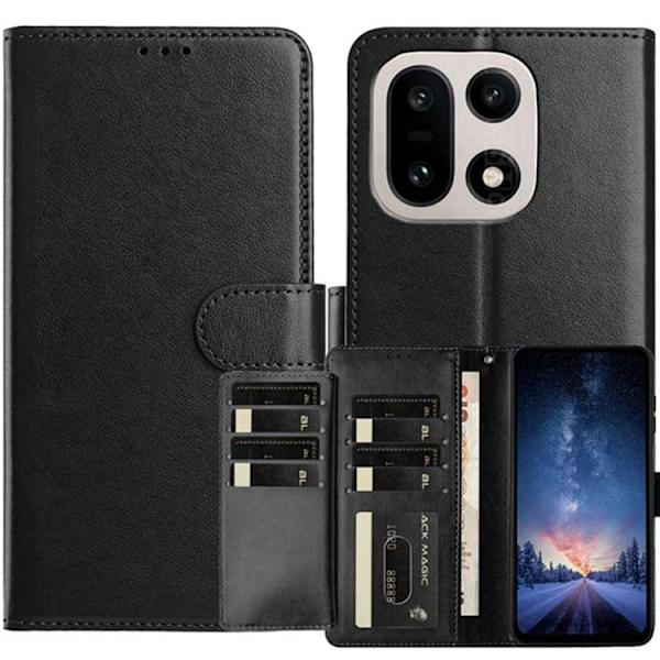 OnePlus 15 5G Plånboksfodral Folio Flip Konstläder Svart