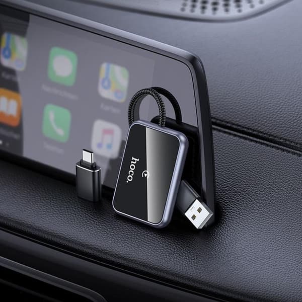 Hoco CarPlay Trådlös Adapter USB A - USB C HU1 - Svart