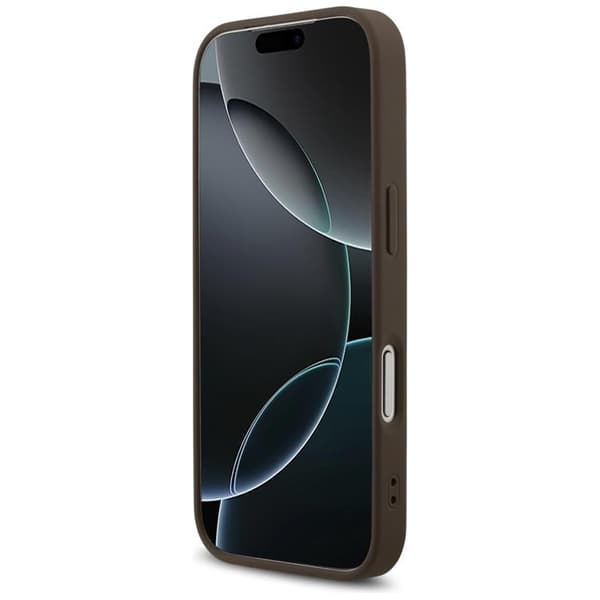 Guess telefontaske til iPhone 17 Pro MagSafe 4G trykte striber - brun Brun