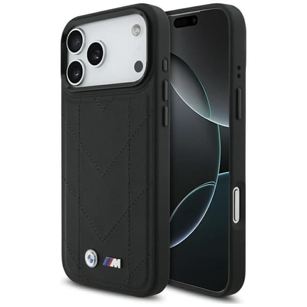 BMW Mobilskal till iPhone 17 Pro Max MagSafe M Quilted Logo Svart