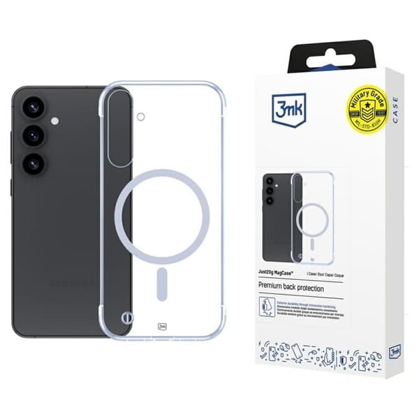 3MK Mobilskal till Galaxy S25 MagSafe Just20g - Clear Transparent