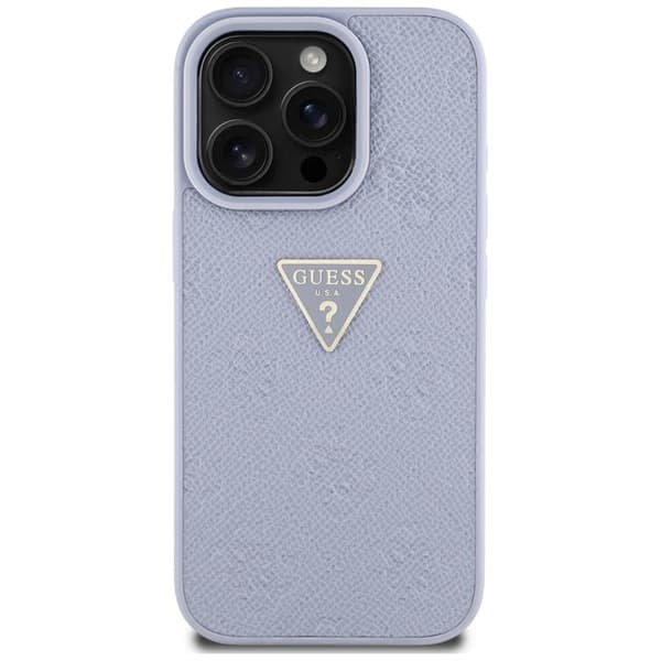 Guess telefontaske til iPhone 16 Pro Hot Stamp 4G Triangle Logo - Lilla Lila