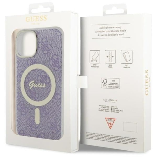 Guess iPhone 14 Mobilskal MagSafe - Lila