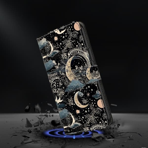 ABEEL Samsung Galaxy S26 Ultra Plånboksfodral Konstläder Ställ - Måne