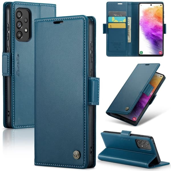 CASEME Plånboksfodral Konstläder för Samsung Galaxy A33 5G - Blå