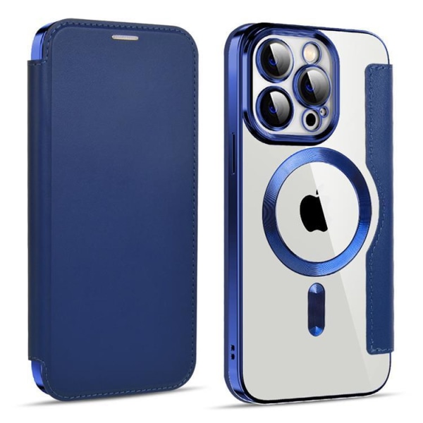 BOOM iPhone 14 Pro Magsafe lompakkokotelo RFID Flip - Sapphire