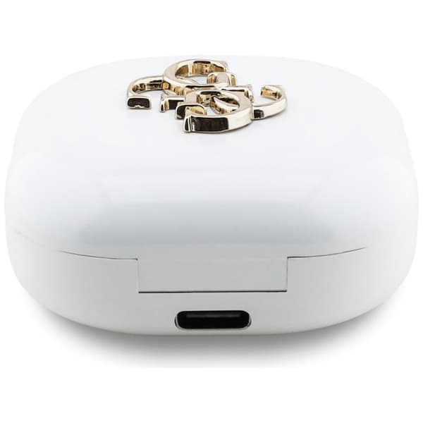 Guess TWS In-Ear Hörlurar Bluetooth 4G Metal Logo - Vit