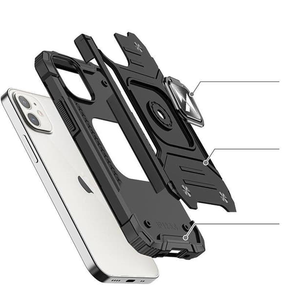 Wozinsky iPhone 14 Plus Skal Ring Armor - Sort Svart