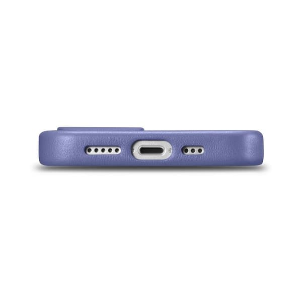 iCarer iPhone 14 Plus Skal Äkta Läder MagSafe Compatible - Ljuslila