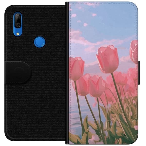 Pung Taske til Huawei P Smart Z med Lyserøde Tulipaner