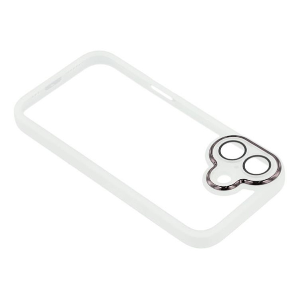 Mobilskal till iPhone 17 Electroplated Kameraram - Transparent Vit Vit