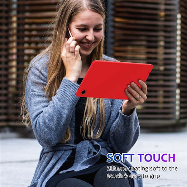 Mobilskal till Galaxy Tab A9 Silikon Anti-Scratch Röd