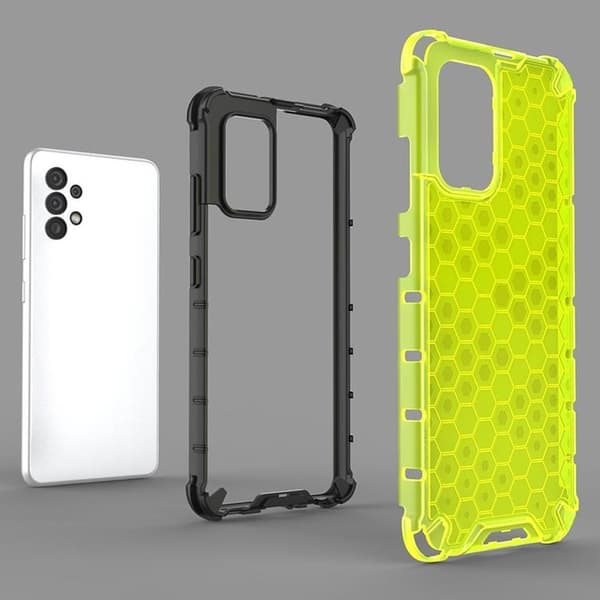 Honeycomb Galaxy A03s Etui Pansret Gelramme - Sort Black