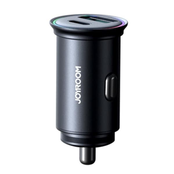 Joyroom Mini Billaddare USB-A/USB-C 60W - Svart Svart
