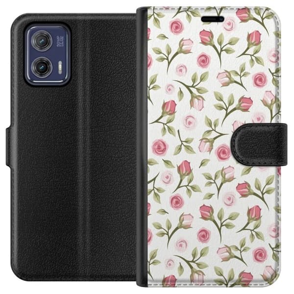 Pung Taske til Motorola Moto G73 med Blomster