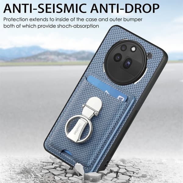 D.G Ming For Mobilskal till Nothing Phone (3a) Pro Äkta läder - Blå
