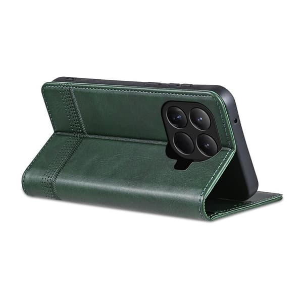 AZNS Xiaomi 15T Pro Plånboksfodral Konstläder - Grön