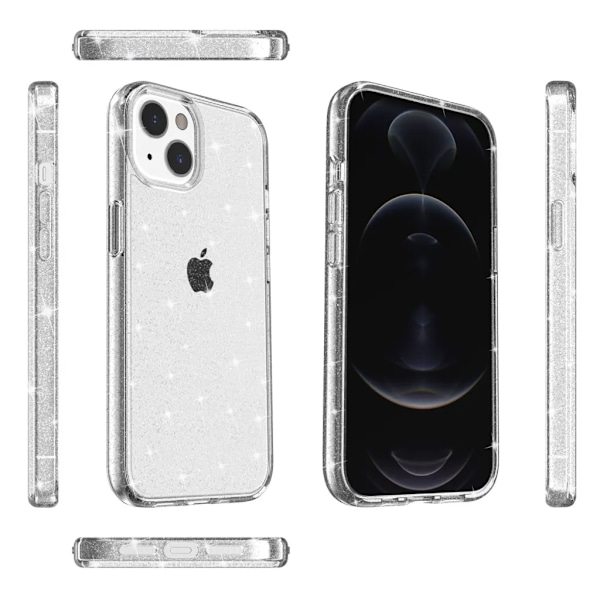 iPhone 15 Plus Mobilskal Glittrande - Vit