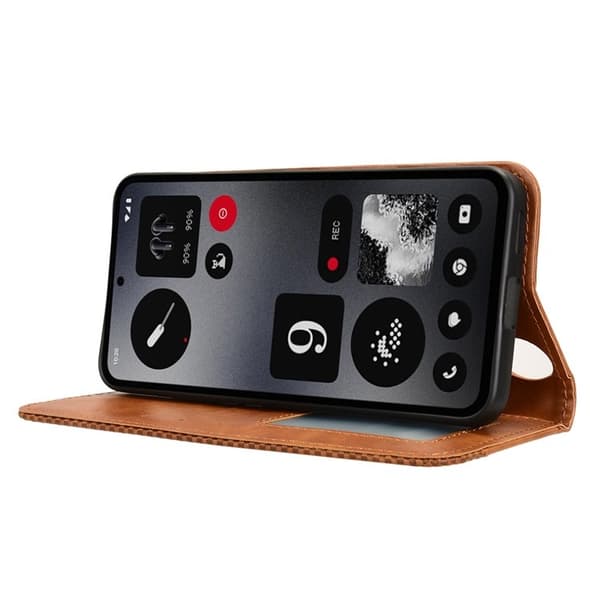 Nothing CMF Phone 1 Plånboksfodral Retro Kickstand - Brun Brun