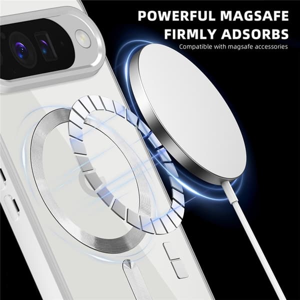 Mobilskal till Google Pixel 10/10 Pro MagSafe med Korthållare - Grå Grå