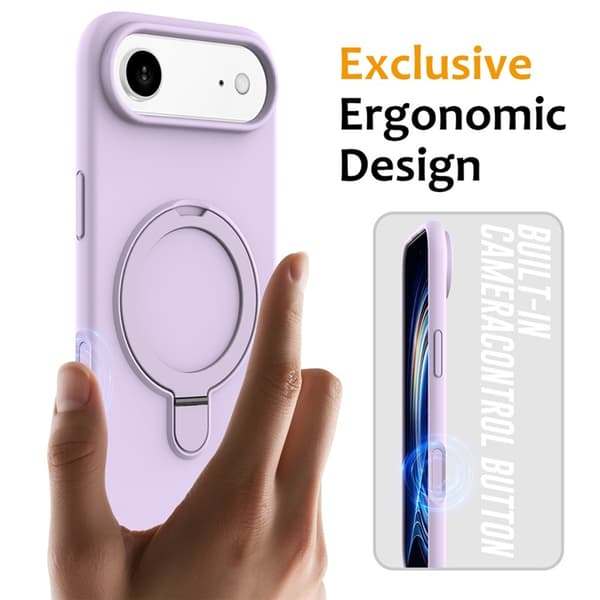 Mobilskal till iPhone Air MagSafe Kickstand PC + Silikon - Lila Lila