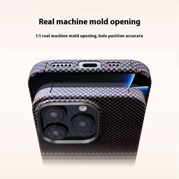 Mobilskal till iPhone 16 Pro Max Magsafe Aramid Fiber Gradient - Blå Blå