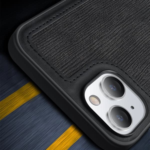 X-LEVEL Mobilskal till iPhone 15 Splicing Anti-Slip PU Läder Grön