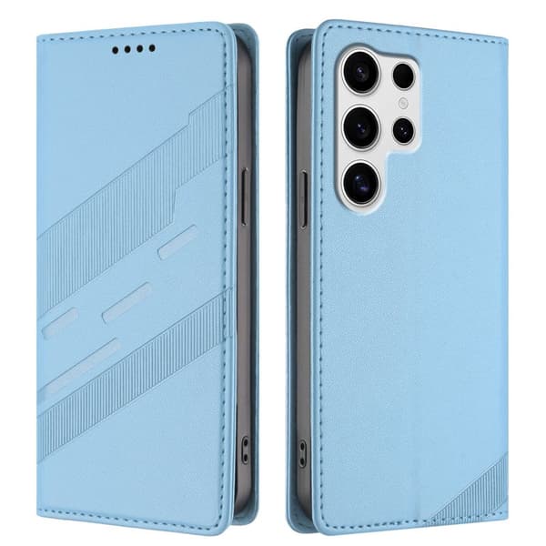 Plånboksfodral för Samsung Galaxy S26 Ultra Konstläder Ställ - Ljusblå