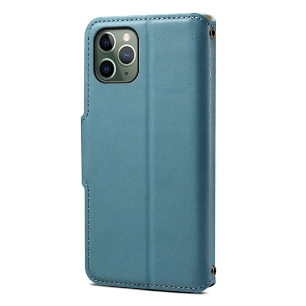 DENIOR iPhone 11 Pro Plånboksfodral Konstläder Blå