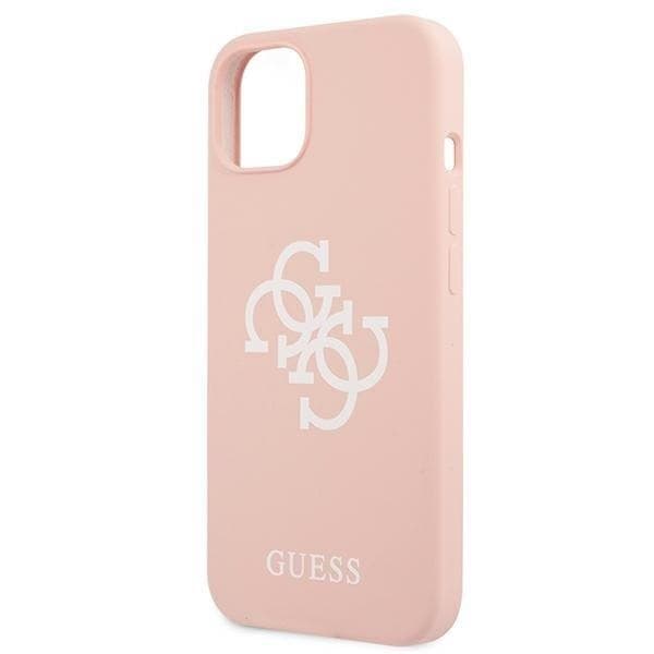 Guess Silicone 4G Logo Cover iPhone 13 mini - Rosa Pink
