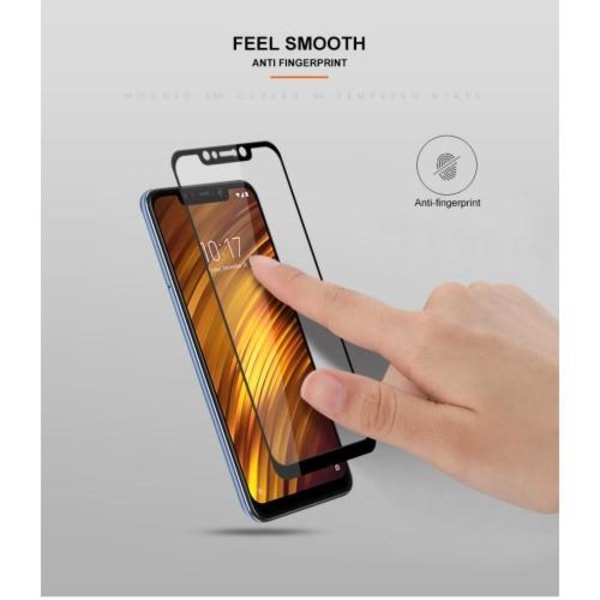 Härdat Glas Skärmskydd till Xiaomi Pocophone F1 - Svart Svart