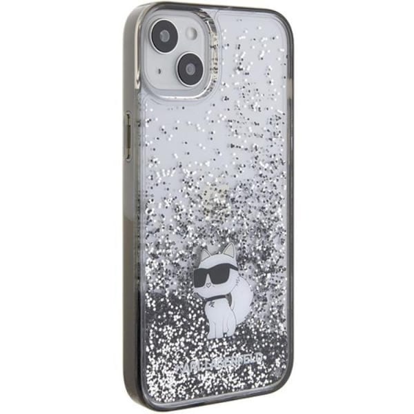 KARL LAGERFELD iPhone 15 Plus Mobilskal Liquid Glitter Choupette