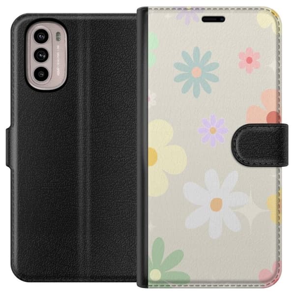 Plånboksfodral till Motorola Moto G31 med fejdande blommor
