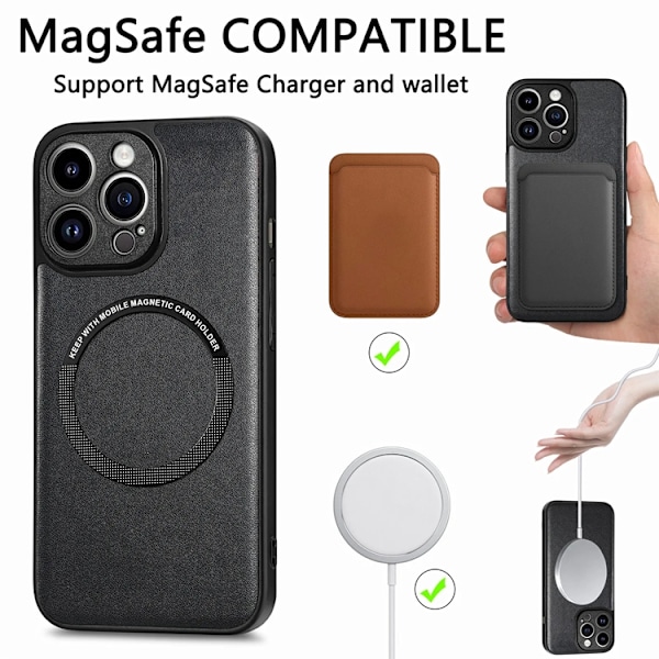 BOOM iPhone XS Max Mobilskal Magsafe Läder - Rosa