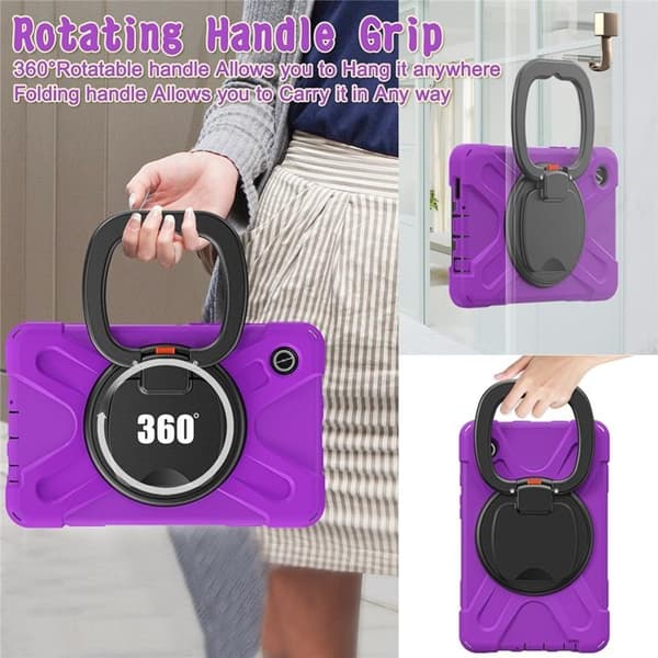 Mobilskal till Galaxy Tab A9 Kickstand Handle Grip - Lila Lila