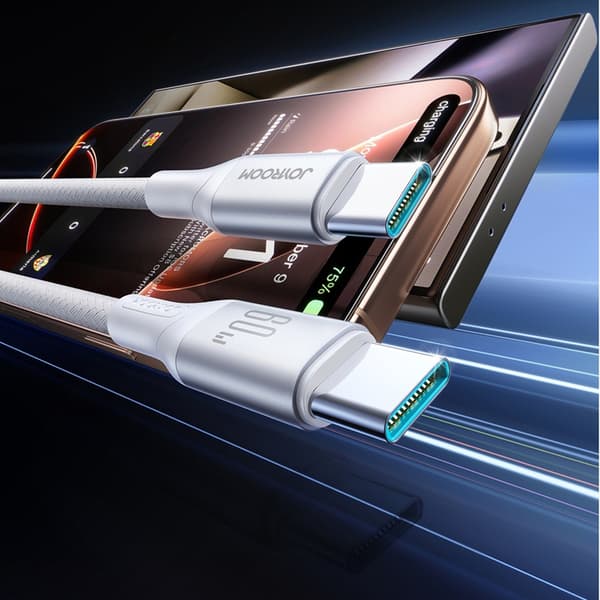 Joyroom USB-C till USB-C kabel 60W 2m Flash Series - Vit Vit