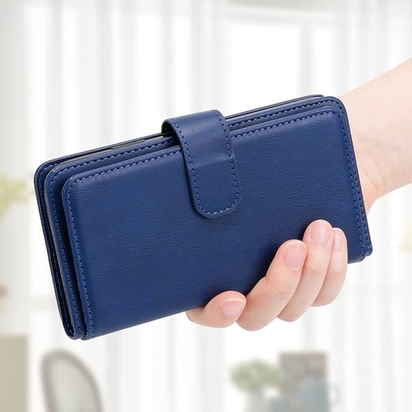Samsung Galaxy S26 / S26 Pro Ställ Plånboksfodral Konstläder - Blå