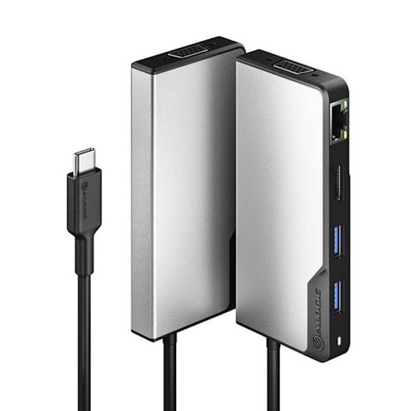 ALOGIC USB-C Fusion MAX 6-i-1-Hubb V2 HDMI, USB, Ethernet och PD – Rymdgrå