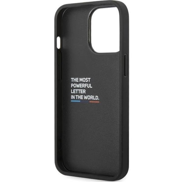 BMW iPhone 13 Pro Max Mobilskal Läder Carbon - Svart Svart