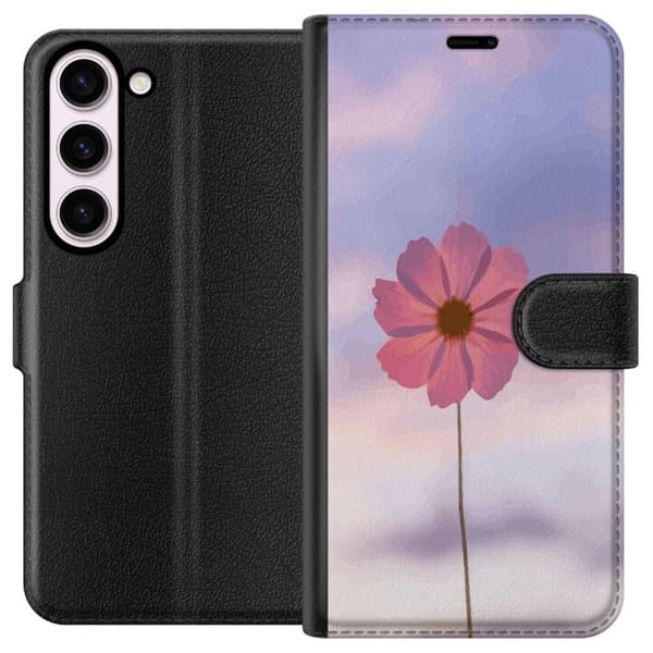 Plånboksfodral till Samsung Galaxy S23 med Rosa blomma