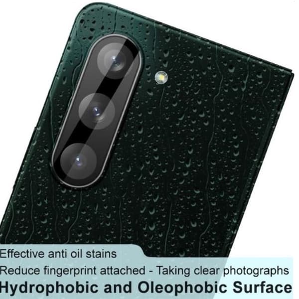 [2-PACK] Galaxy Z Flold 5 hærdet glas objektivdæksel - sort Black