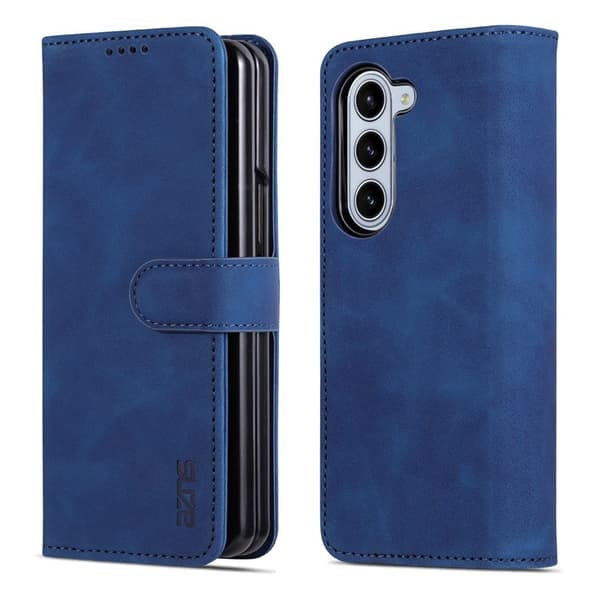 AZNS Samsung Galaxy Z Fold6 Plånboksfodral Konstläder - Blå