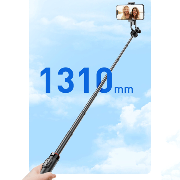 Selfiestick Teleskopstativ 1.3m Auminiumlegering Med Mobilhållare
