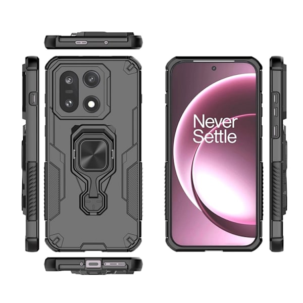 Mobilskal till OnePlus 15 5G Rotatable Ring Kickstand Svart