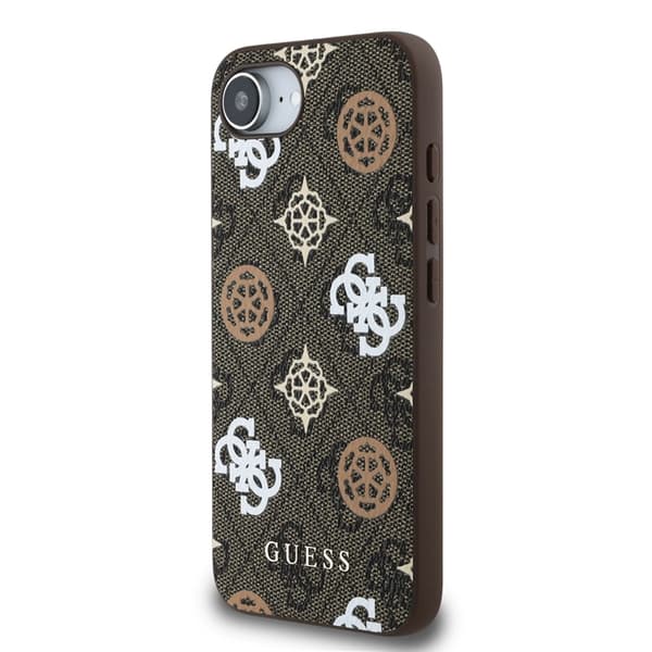 Guess Mobilskal till iPhone 16e MagSafe PU 4G Peony - Brun Brun