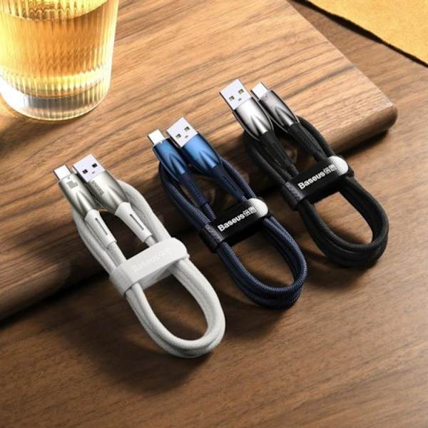 Baseus USB-C till USB-A kabel 1M Glimmer Series - Vit
