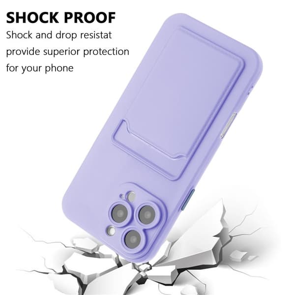 Mobilskal till iPhone 16 Pro Max Korthållare TPU - Lila Lila