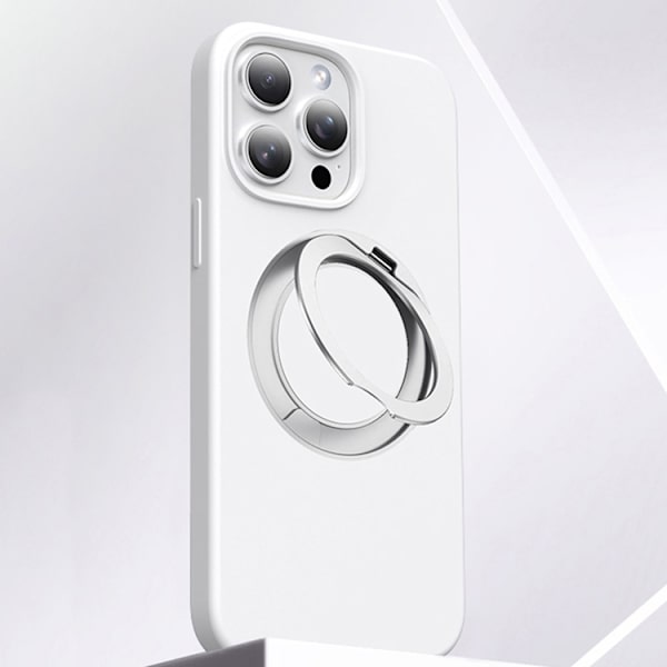 Mobilskal till iPhone 16 Pro Max MagSafe Silikon Roterande - Vit Vit